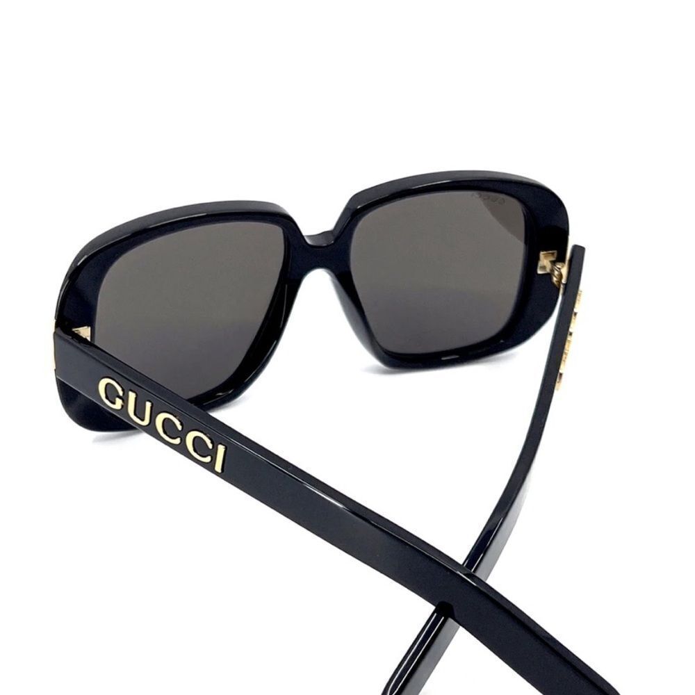 Gucci GG0318s - Pineapple Black Gold Sunglasses unisex $770 - Picture 12 of 16